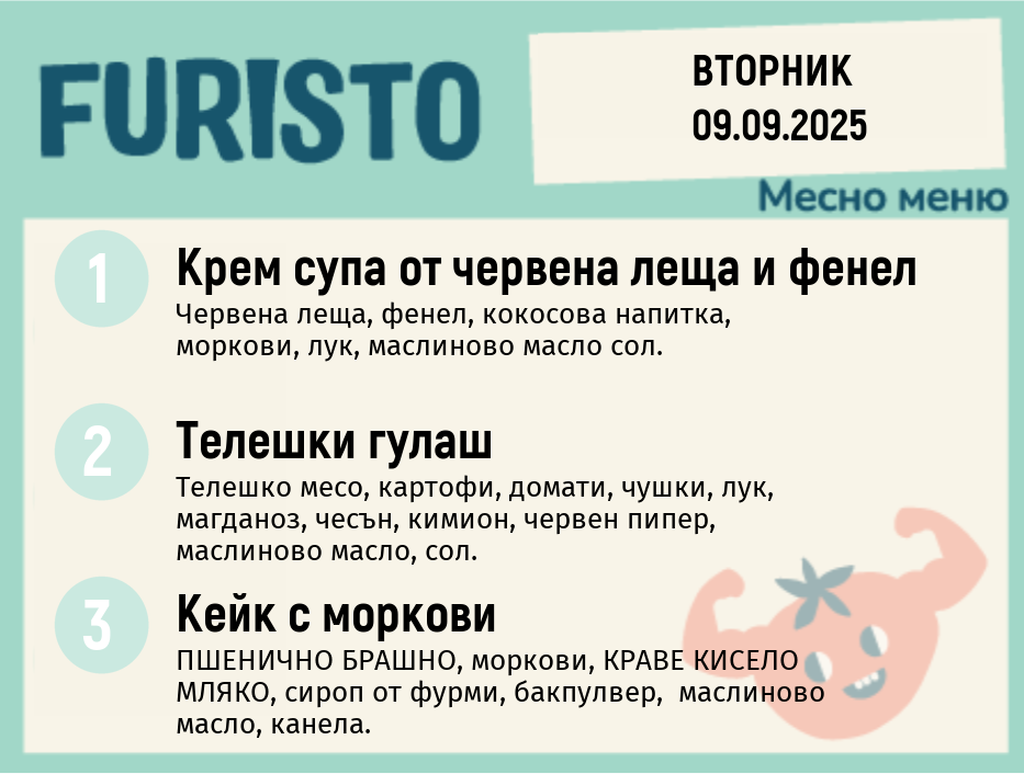 Меню 09.09 месно 200гр. 