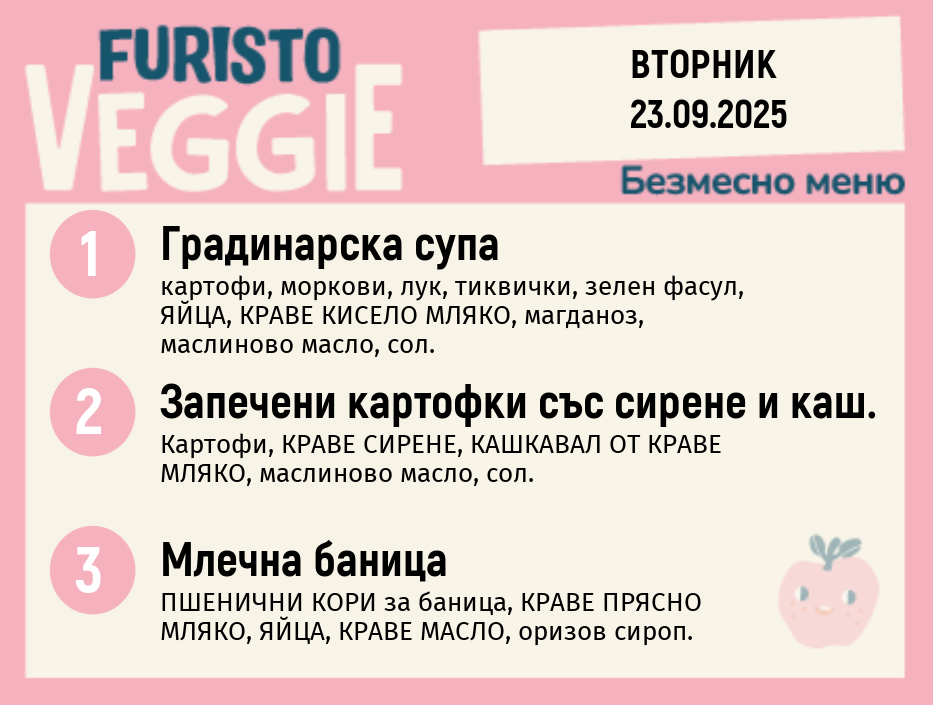 Меню 23.09 безмесно 200гр. 