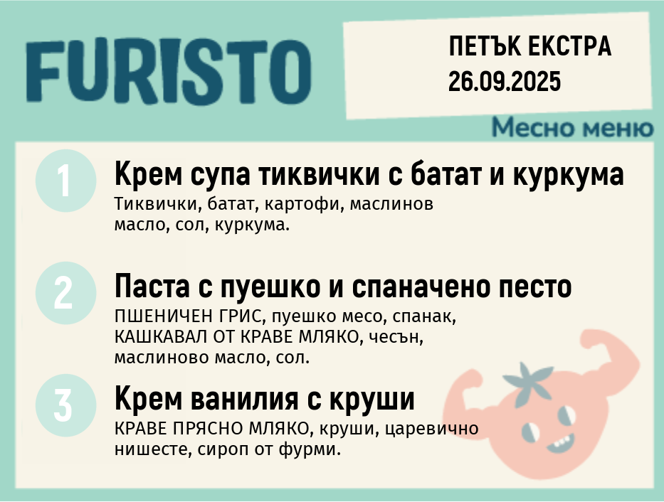 Меню 26.09 Екстра месно 200гр. 
