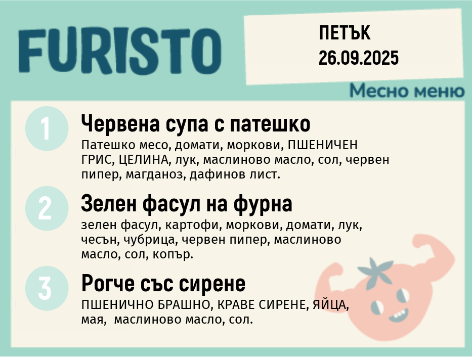 Меню 26.09 месно 200гр.