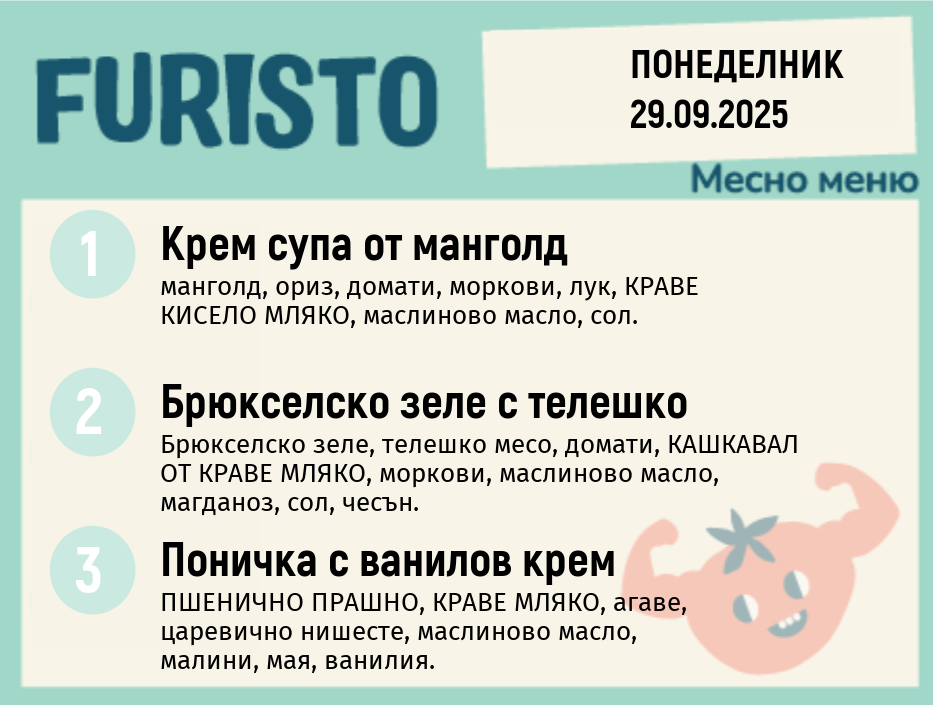 Меню 29.09 месно 200гр. 