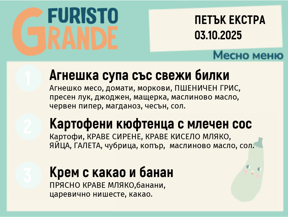 Меню 03.10 Екстра месно 300гр.