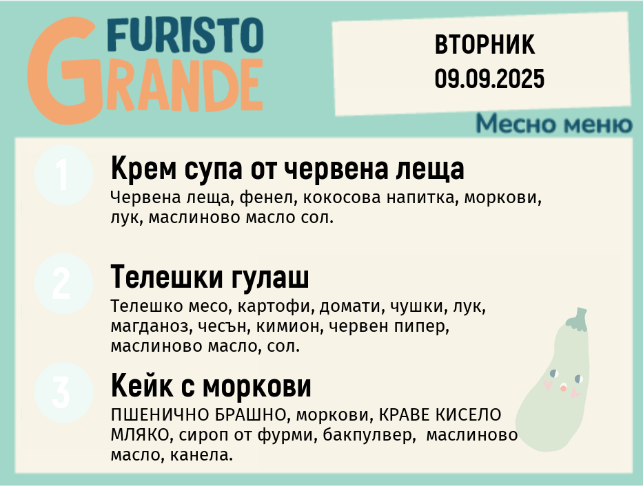 Меню 09.09 месно 300гр. 