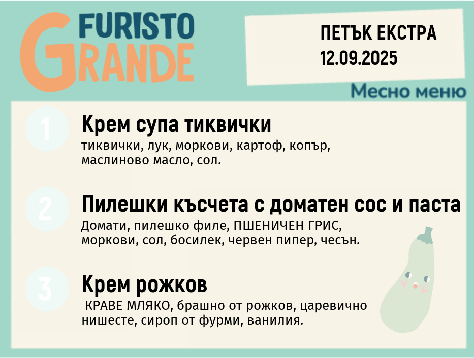 Меню 12.09 Екстра месно 300гр.