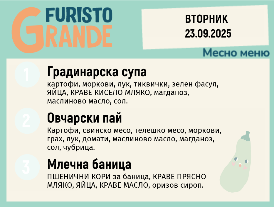 Меню 23.09 месно 300гр.