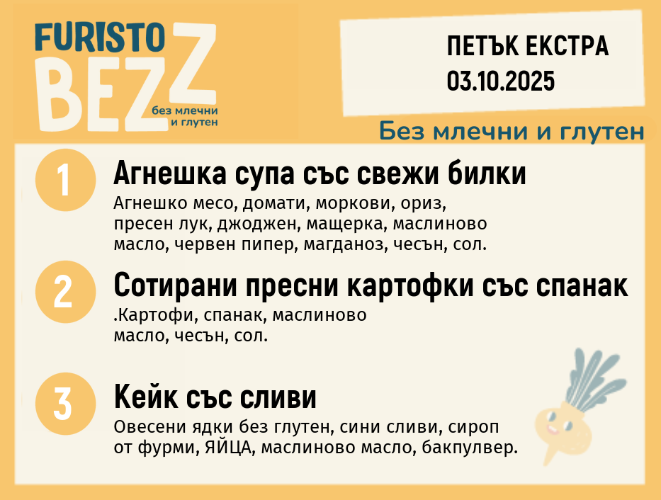 Меню без млечни и глутен Екстра 03.10 200гр. 