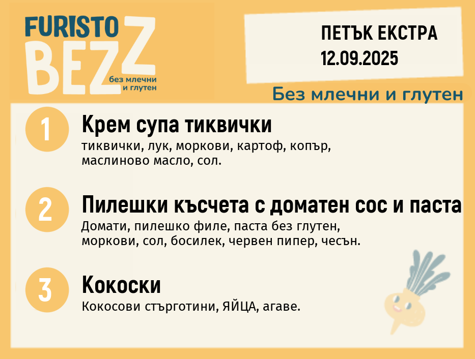 Меню без млечни и глутен  Екстра 12.09 200гр.