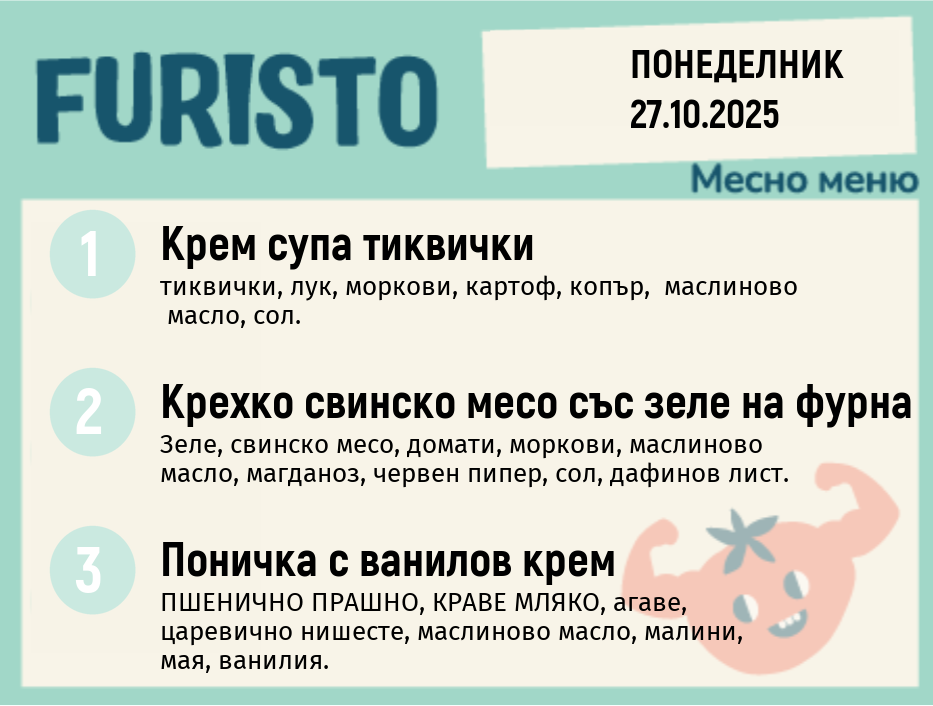 Меню 27.10 месно 200гр.