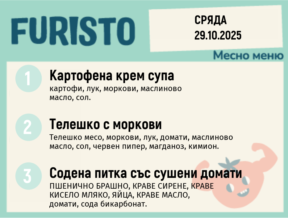 Меню 29.10 месно 200гр. 