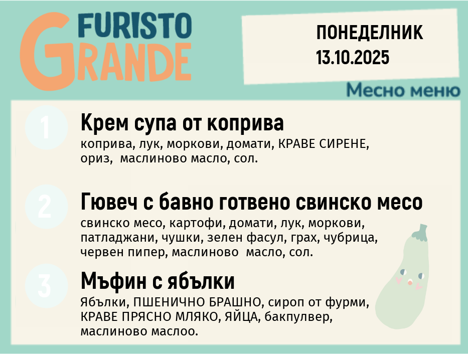 Меню 13.10 месно 300гр.