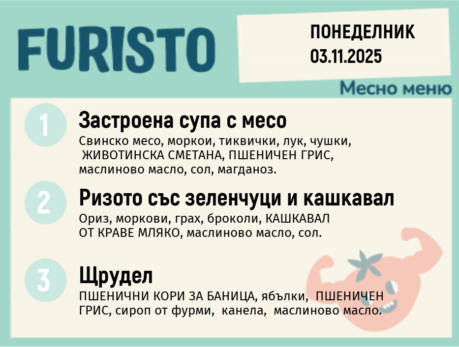 Меню 03.11 месно 200гр.