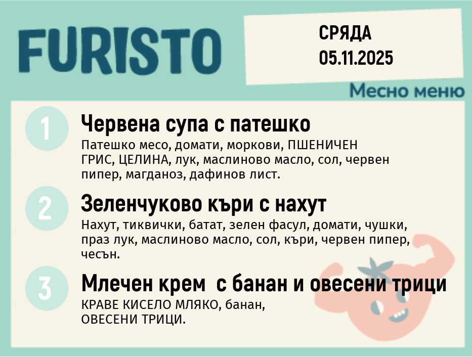 Меню 05.11 месно 200гр. 