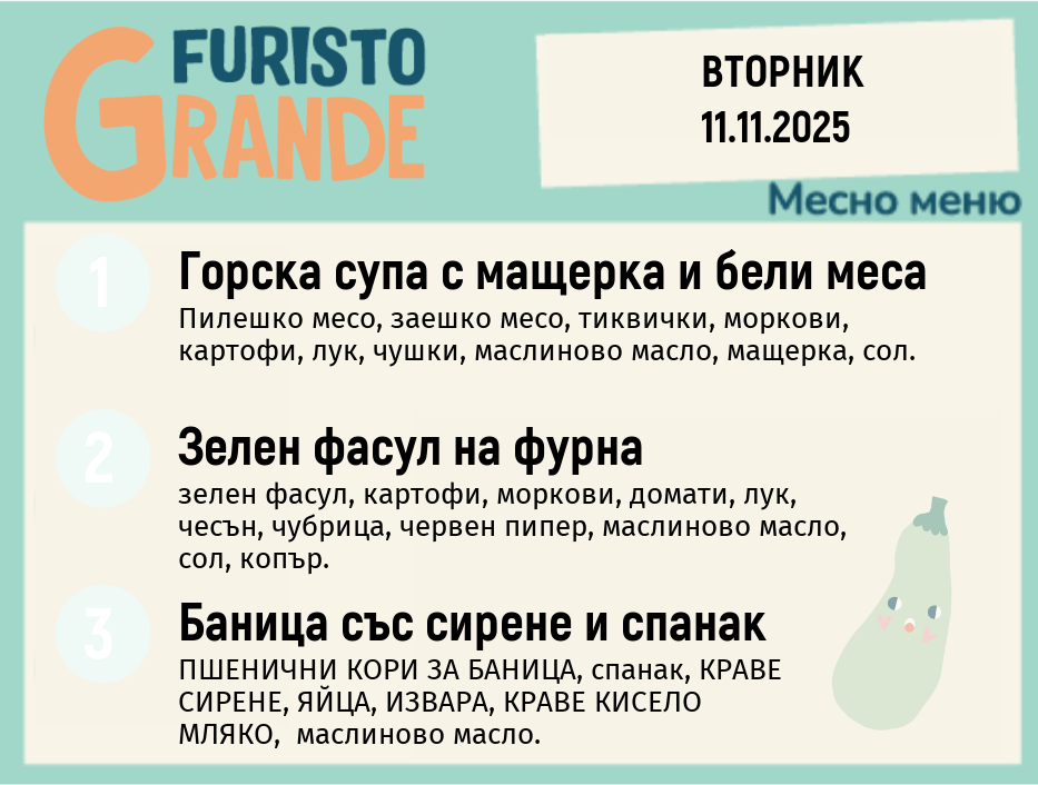 Меню 11.11 месно  300гр.