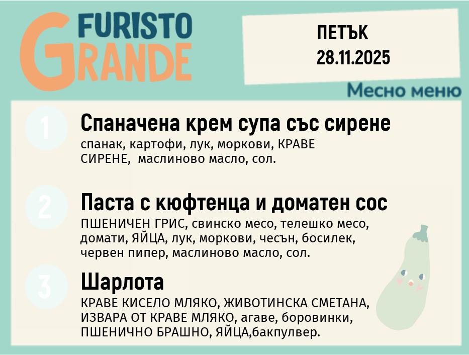 Меню 28.11 месно 300гр. 