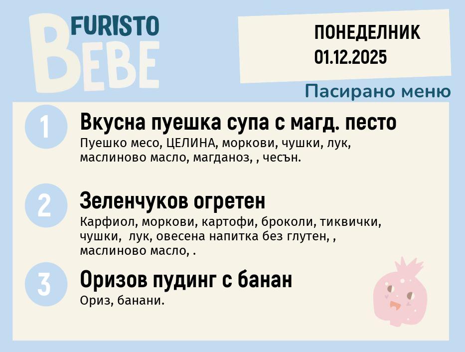 Меню 01.12 Bebe 200гр. 