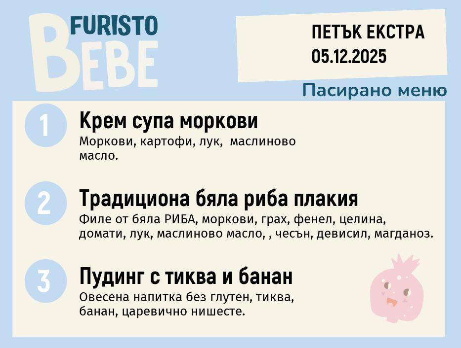 Меню 05.12 Екстра Bebe 200гр.