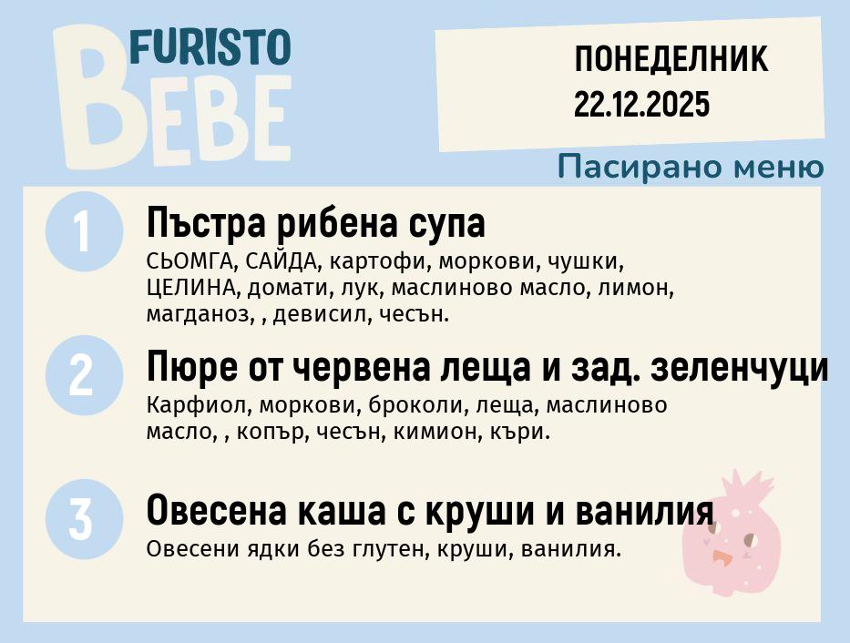 Меню 22.12 Bebe 200гр.