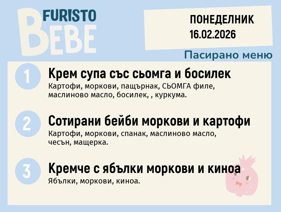 Меню 16.02 Bebe 200гр.