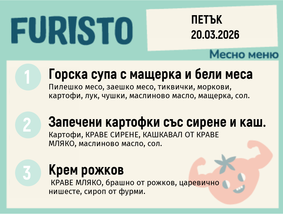 Меню 20.03 месно 200гр.