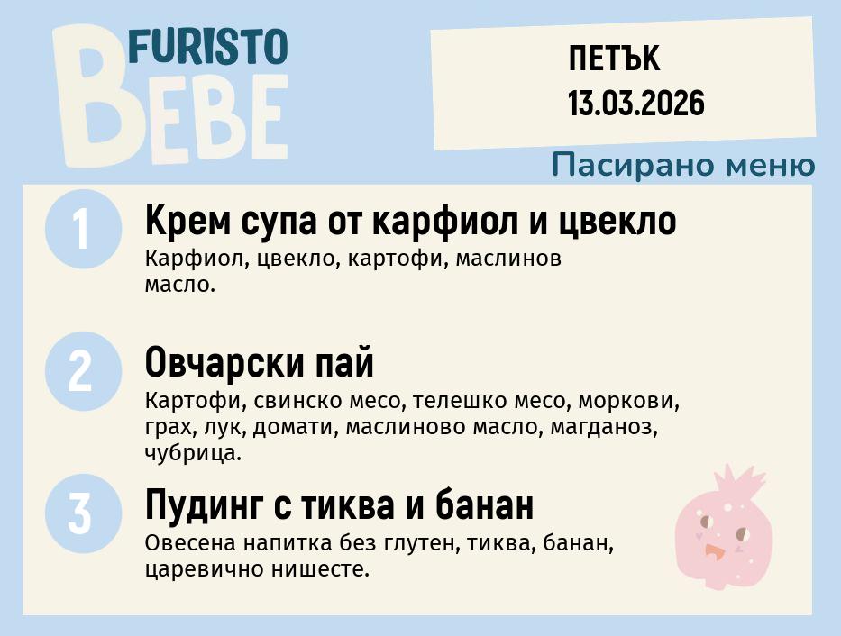 Меню 13.03 Bebe 200гр.