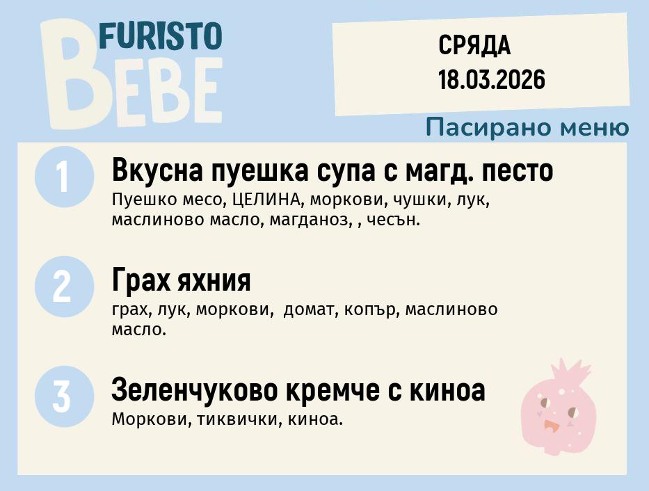 Меню 18.03 Bebe 200гр.