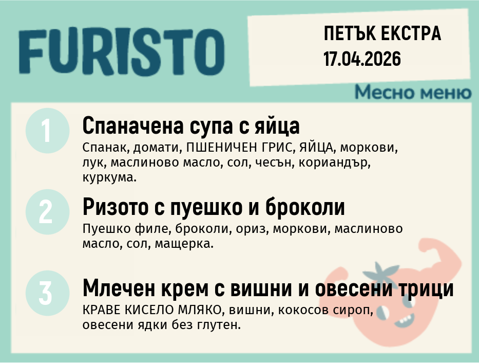 Меню 17.04 Екстра месно 200гр.