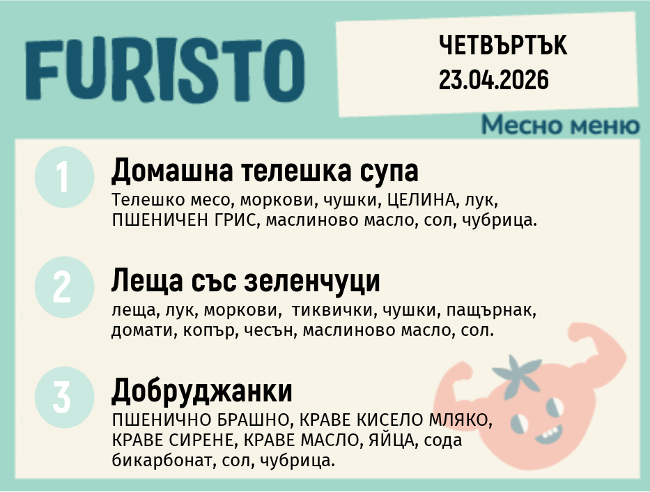 Меню 23.04 месно 200гр.