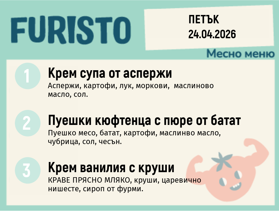 Меню 24.04 месно 200гр. 