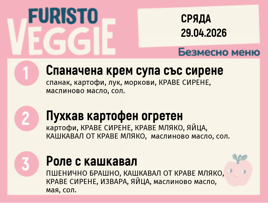 Меню 29.04 безмесно 200гр.