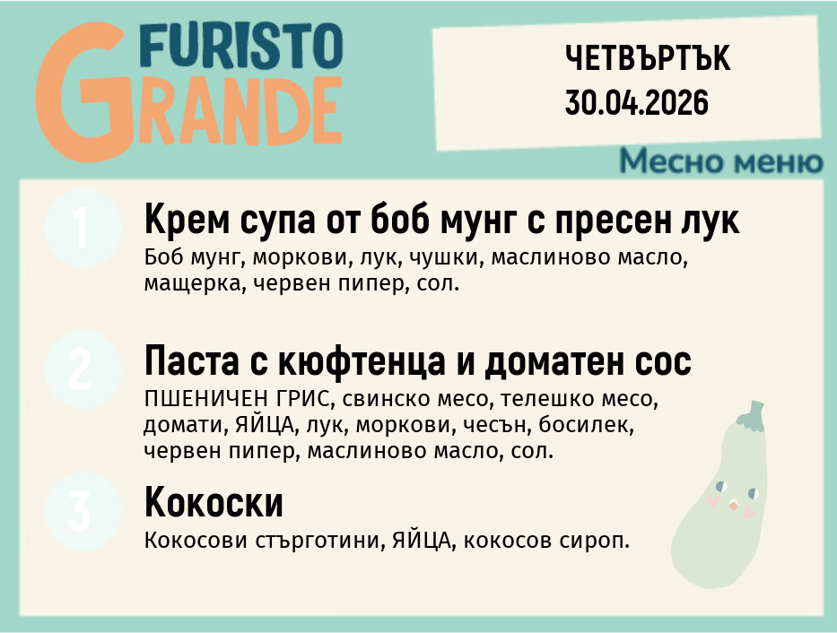 Меню 30.04 месно 300гр.