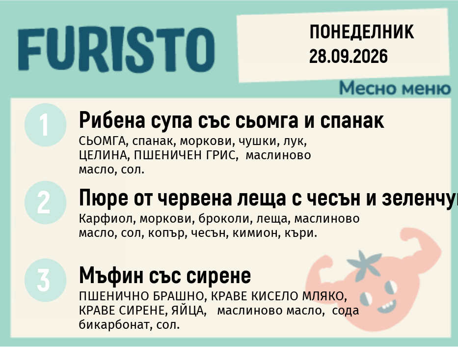 Меню 28.09 месно 200гр.