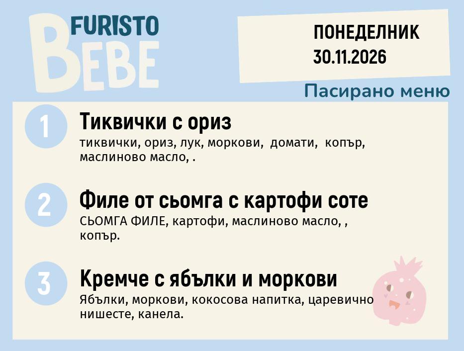 Меню 30.11 Bebe 200гр.