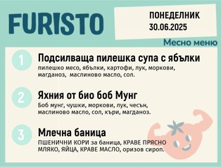 Меню 30.06  месно 200гр.
