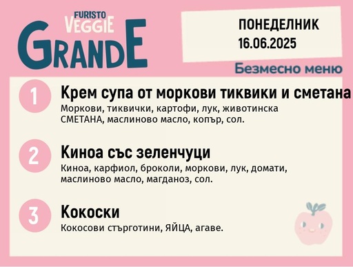 [DY.05.25.5297] Меню 16.06 безмесно 300гр.