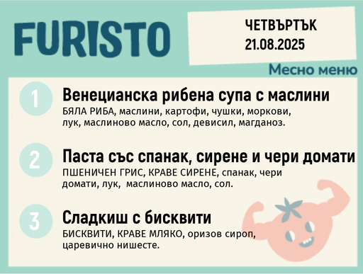 [DY.07.25.5966] Меню 21.08 месно 200гр. 
