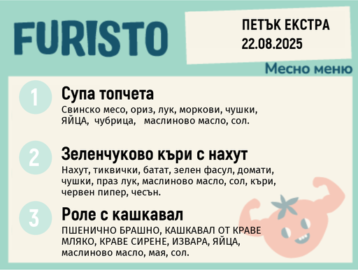 [DY.07.25.5970] Меню 22.08 Екстра месно 200гр.