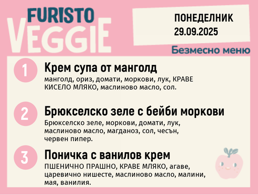 [DY.08.25.6276] Меню 29.09 безмесно 200гр.