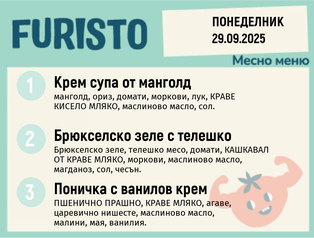 Меню 29.09 месно 200гр. 