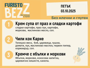 Меню без млечни и глутен 03.10  200гр.
