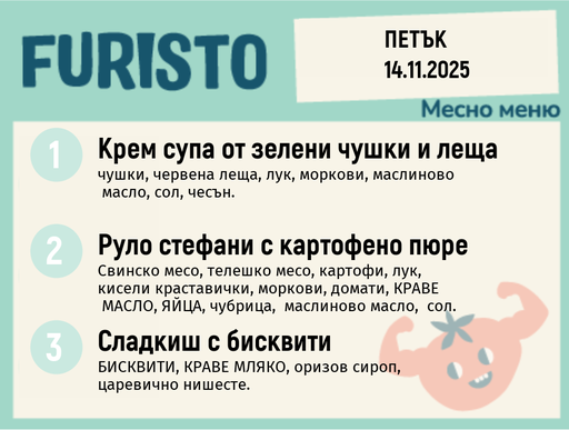 [DY.10.25.7056] Меню 14.11 месно 200гр.