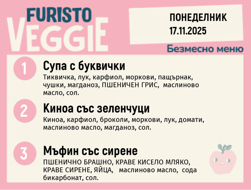 [DY.10.25.7059] Меню 17.11 безмесно 200гр. 