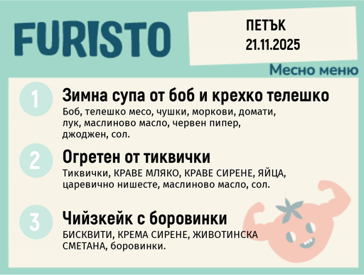 [DY.10.25.7068] Меню 21.11 месно 200гр.