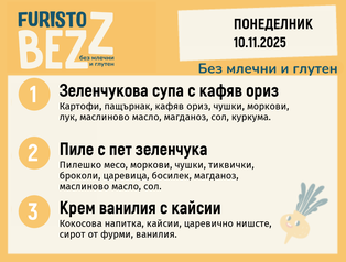 Меню без млечни и глутен  10.11 200гр.