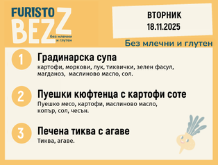 Меню без млечни и глутен  18.11 200гр.