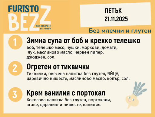 [DY.10.25.7222] Меню без млечни и глутен 21.11 200гр. 