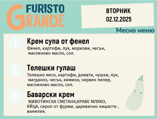 [DY.11.25.7643] Меню 02.12 месно 300гр.
