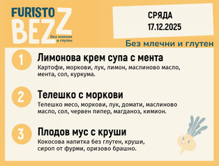 Меню без млечни и глутен 17.12 200гр. 