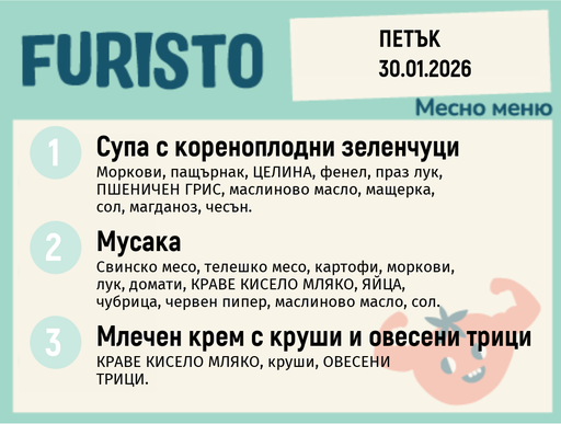 [DY.12.25.8172] Меню 30.01 месно 200гр. 