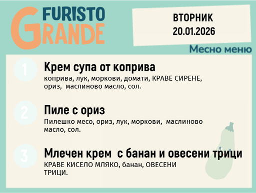 [DY.12.25.8250] Меню 20.01 месно 300гр.