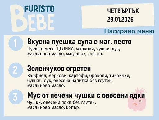 [DY.12.25.8352] Меню 29.01 Bebe 200гр.